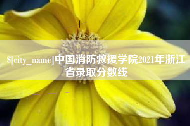舟山中国消防救援学院2021年浙江省录取分数线