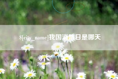 舟山我国消防日是哪天