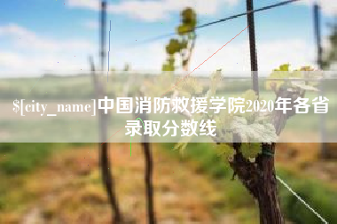 舟山中国消防救援学院2020年各省录取分数线