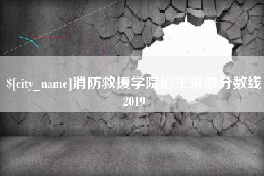 舟山消防救援学院招生录取分数线2019