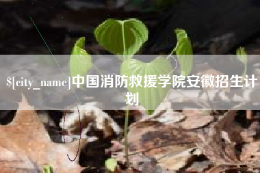 舟山中国消防救援学院安徽招生计划