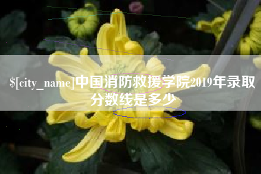 舟山中国消防救援学院2019年录取分数线是多少