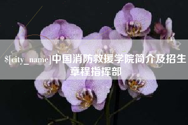 舟山中国消防救援学院简介及招生章程指挥部