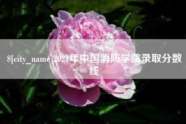 舟山2021年中国消防学院录取分数线