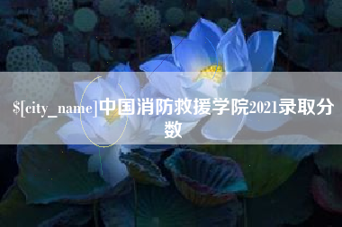 舟山中国消防救援学院2021录取分数