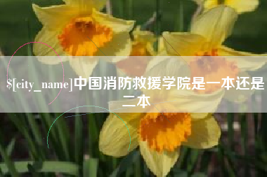 舟山中国消防救援学院是一本还是二本