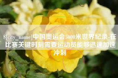 舟山中国奥运会5000米世界纪录-在比赛关键时刻需要运动员能够迅速加速冲刺