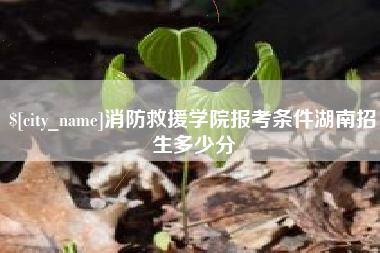 舟山消防救援学院报考条件湖南招生多少分