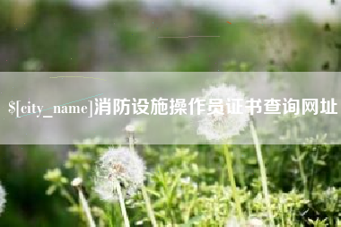 舟山消防设施操作员证书查询网址