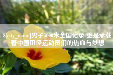 舟山男子5000米全国记录-更是承载着中国田径运动员们的热血与梦想