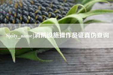 舟山消防设施操作员证真伪查询