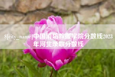 舟山中国消防救援学院分数线2023年河北录取分数线