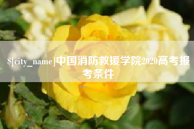 舟山中国消防救援学院2020高考报考条件