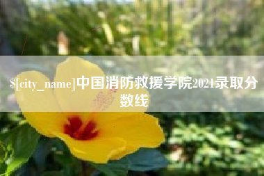 舟山中国消防救援学院2021录取分数线