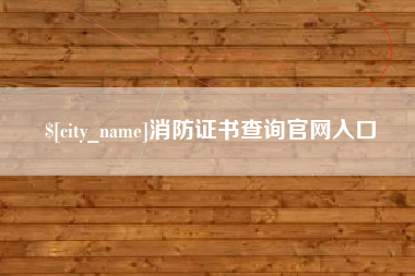 舟山消防证书查询官网入口